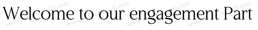 Welcome to our engagement Party字体转换